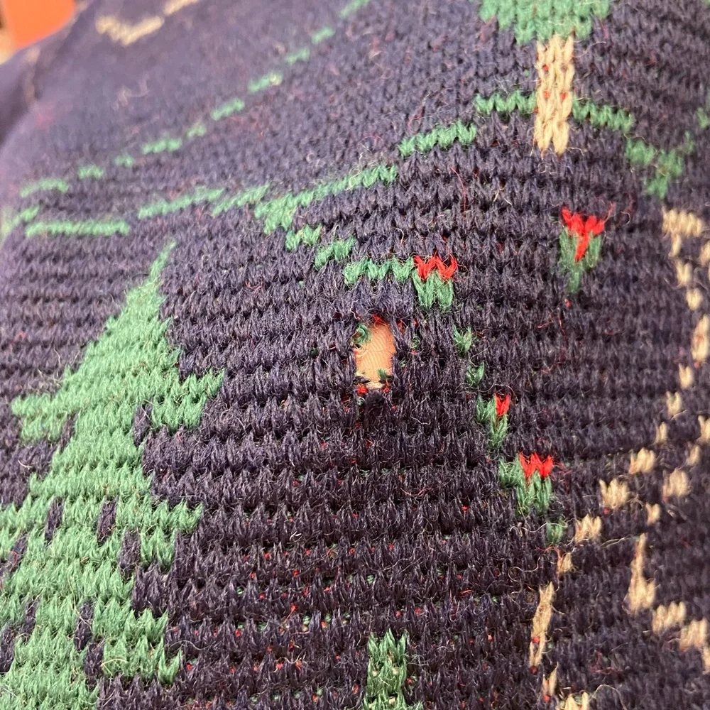 592. VINTAGE Silber-Distel Trachten Austrian Village Wool Cardigan XS-L - Picture 8 of 13